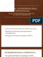 LESSON 1 - Personal Entrepreneurial Competencies