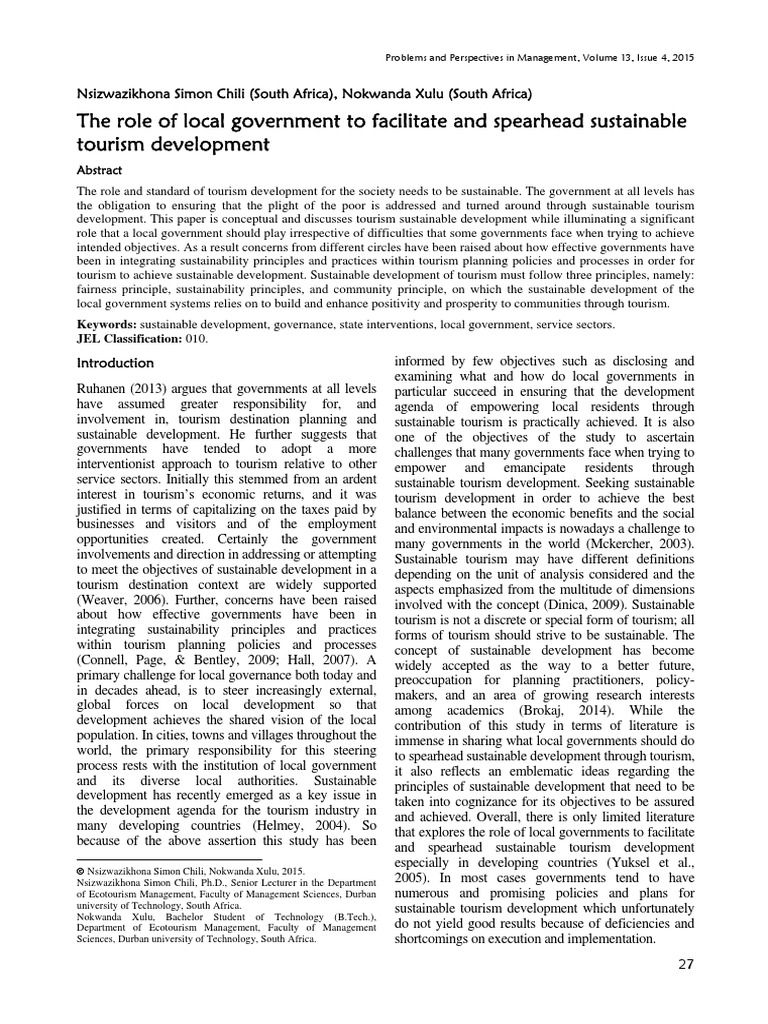 The Role of Local Government To Facilita PDF | PDF | Sustainability ...