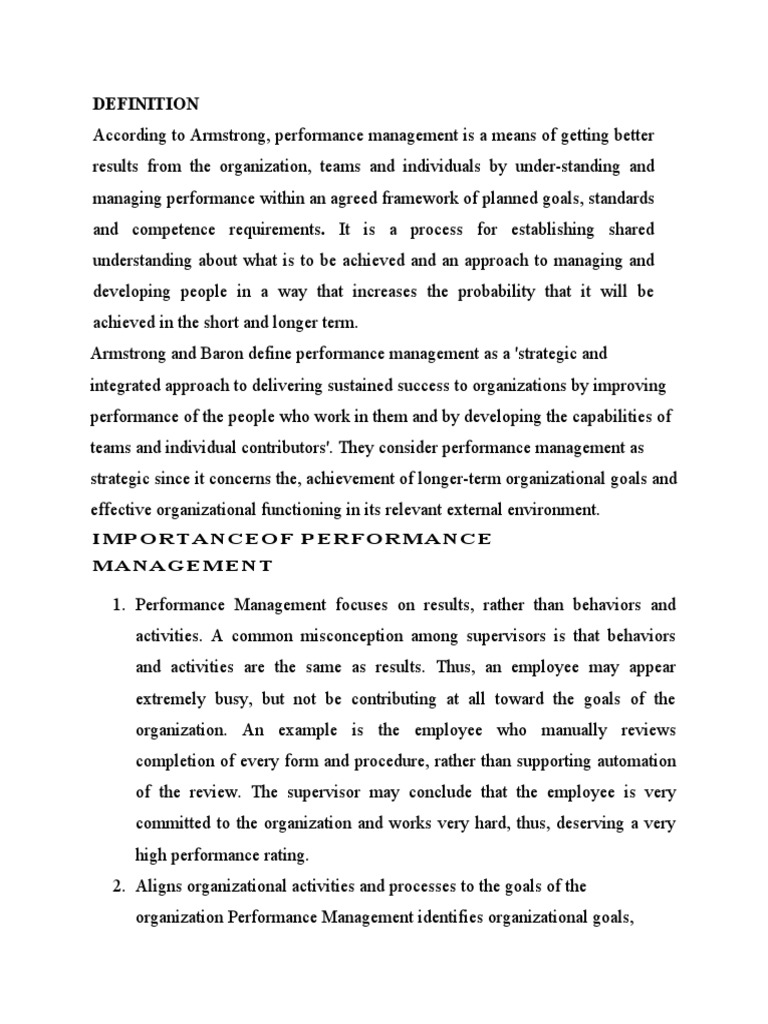 Performance Management | PDF | Goal | Competence (Human Resources)