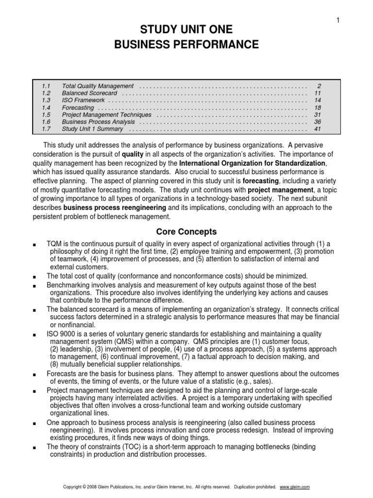 Business Performance PDF | PDF | Internal Audit | Strategic Management