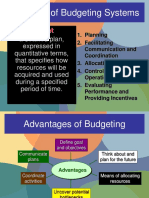 Purposes of Budgeting Systems: Budget