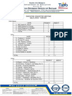 DepEd Bataan Executive Committee Meeting Agenda