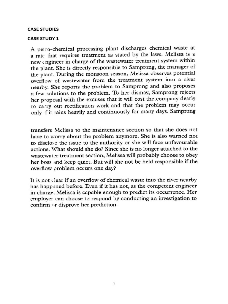 Case Studies Case Study 1 | PDF