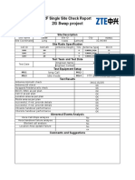 2G Swap Project: RF Single Site Check Report