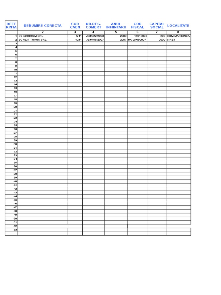 Anexe Bilant Micro | PDF