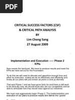Critical Success Factors (Csf)