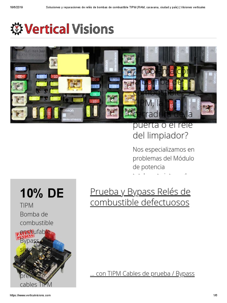 1154545842TIPM Fuel Pump Relay Solutions and Repairs (Ram, Caravan