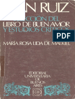 Lida de Malkiel, Rosa - Juan Ruiz, Selección Del Libro de Buen Amor y Estudios Críticos (1973)