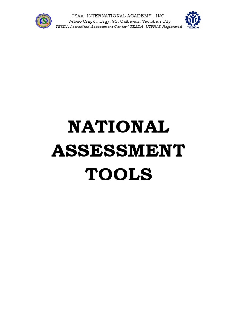 National Assessment Tools | PDF | Baking | Cuisine