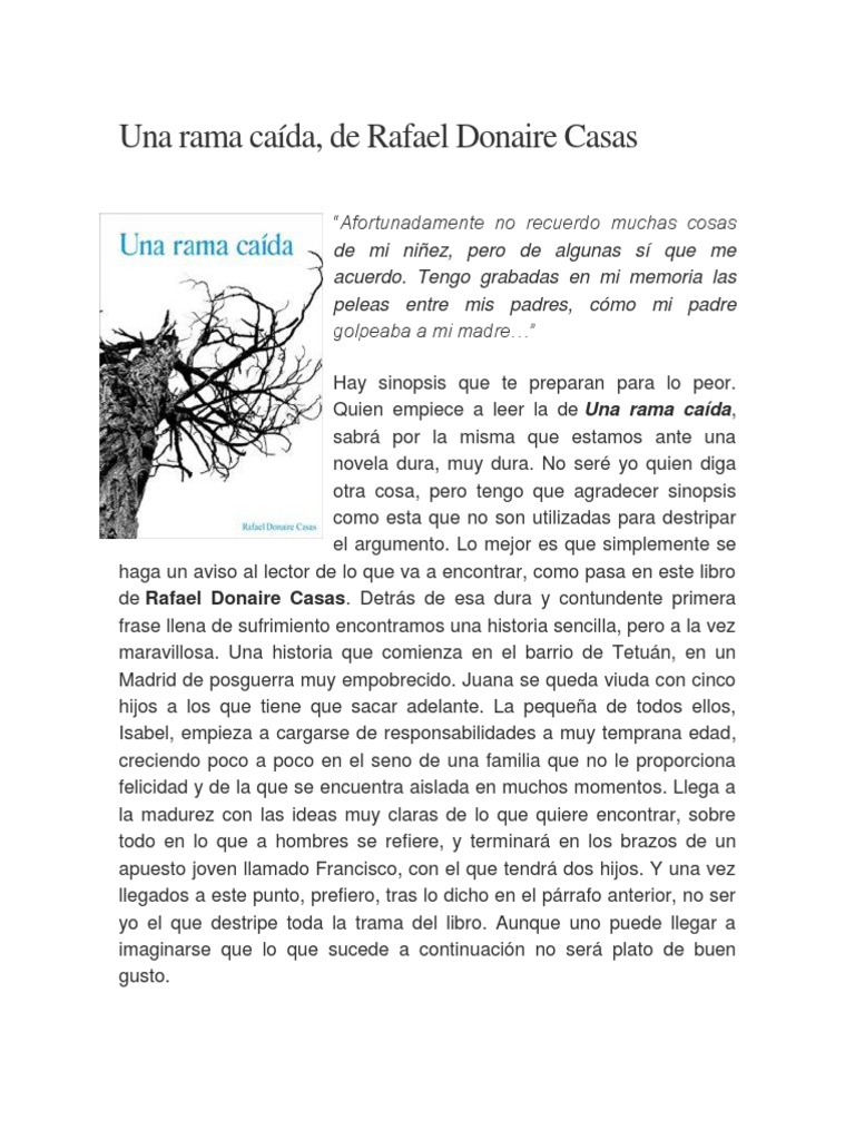 Una Rama Caída, de Rafael Donaire Casas | PDF | Poesía