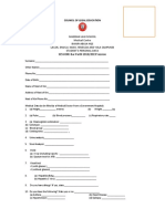 Nigerian Law School medical data form