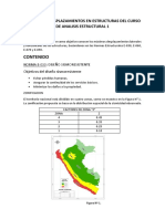 Informe de Desplazamientos en Estructuras Del Curso de Analisis Estructural 1