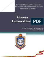 Gaceta Universitaria IV-2016