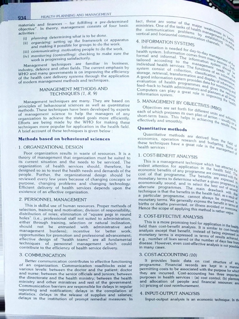 Health Management Techniques Overview | PDF | Health Care | Business