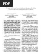 Download The Impact of Electronic Customer Relationship Management on Achievement of Customer Satisfaction in Different Companies by Cheng Long Khoo SN41375580 doc pdf