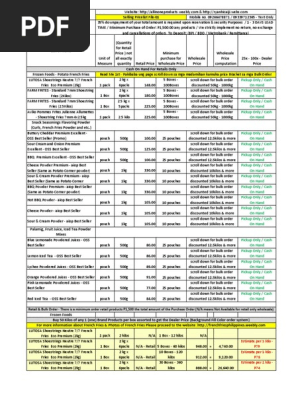 Selling Pricelist 01