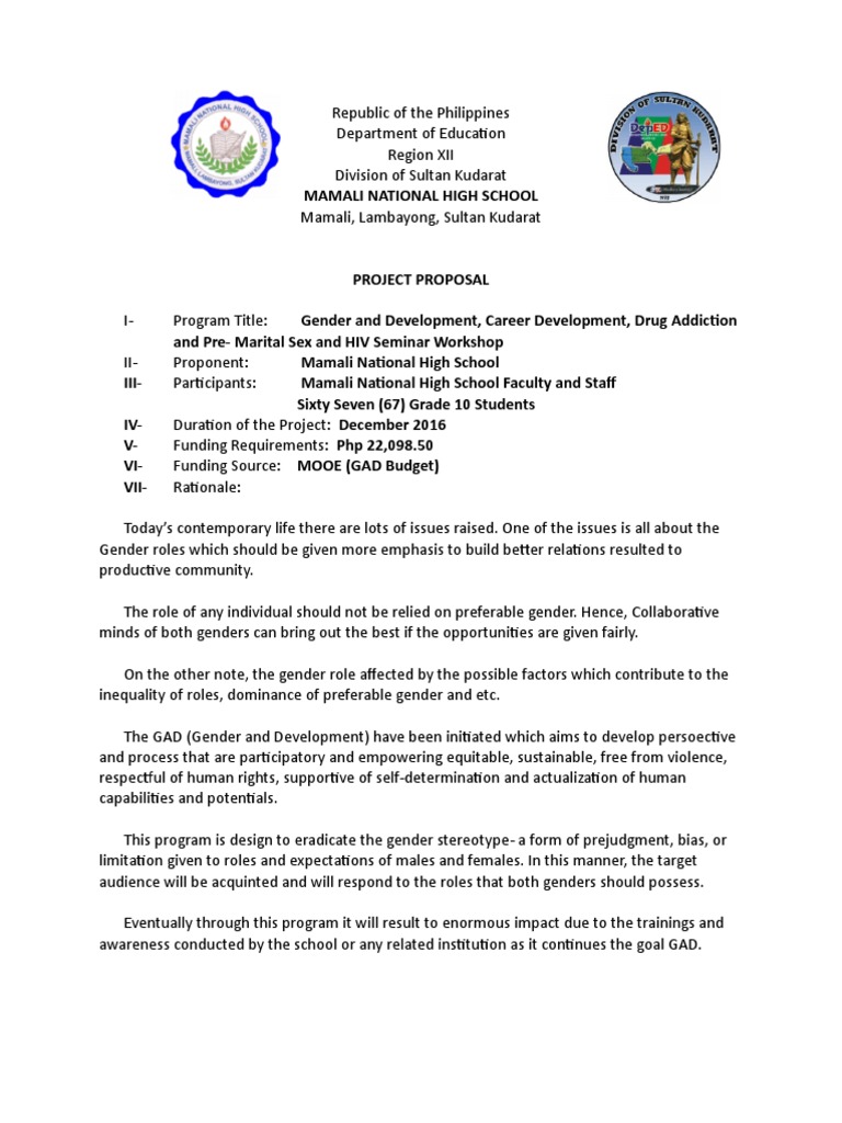 GAD Training Matrix Gender And Development Gender