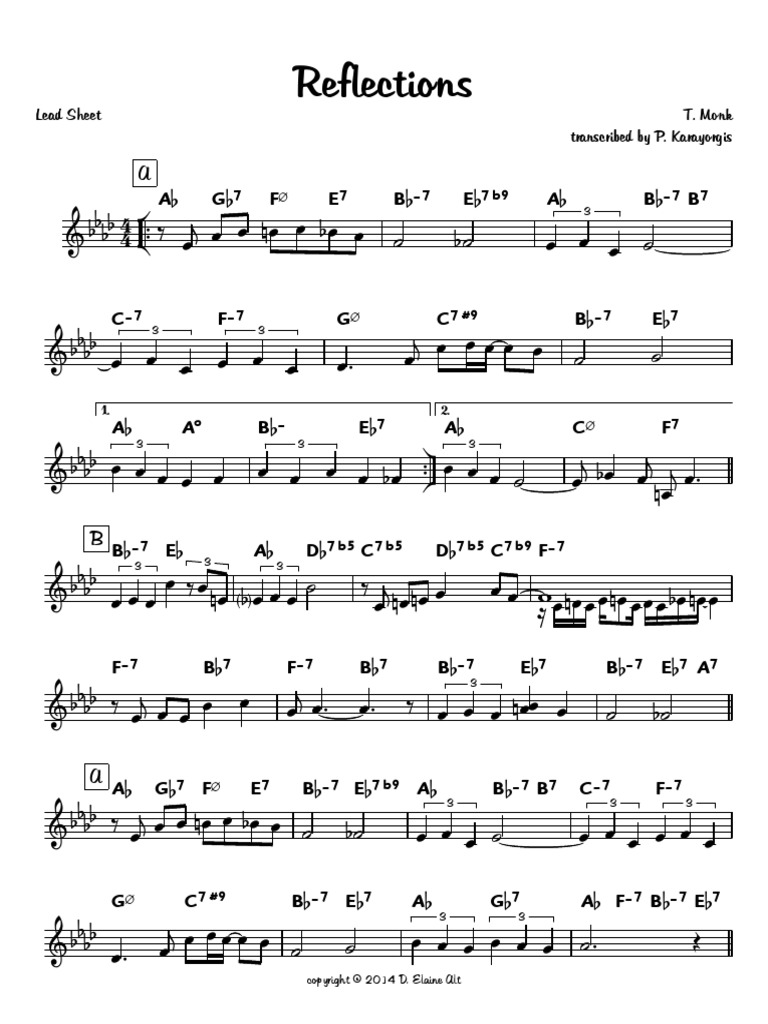 Reflections Lead Sheet C | PDF | International Economic Organizations ...