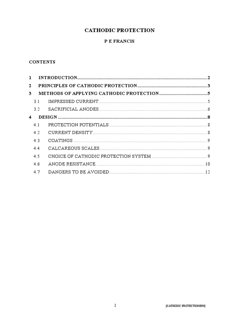 Cathodic Protection in Practise PDF | PDF | Anode | Corrosion