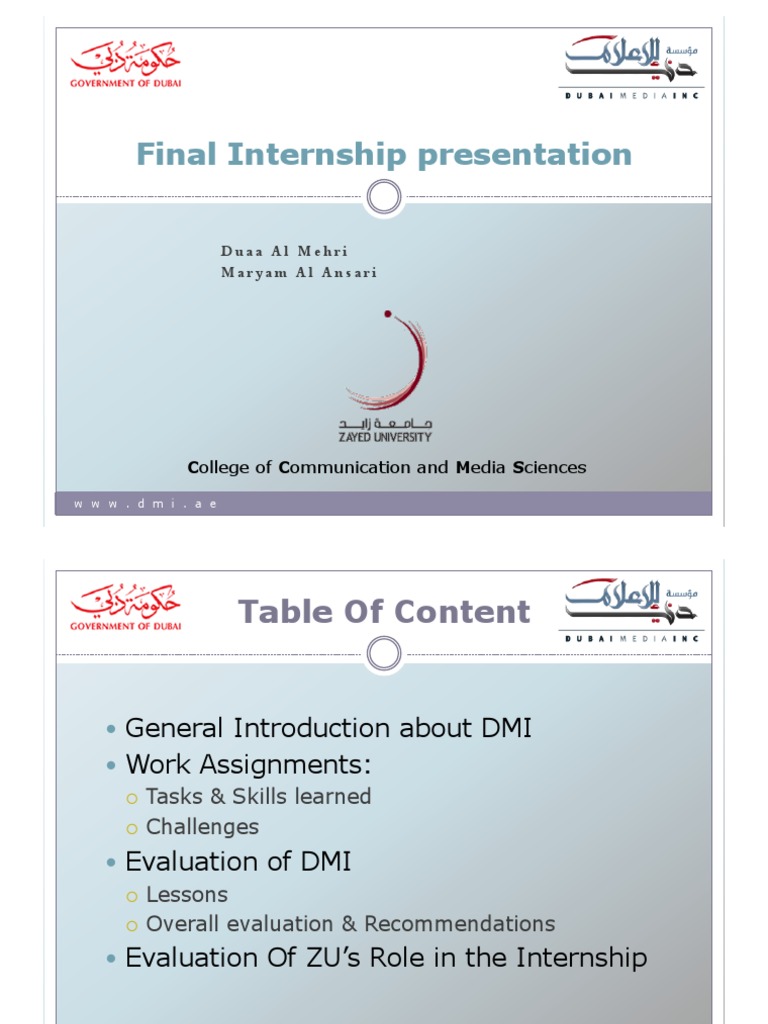 Internship Insights at DMI | PDF