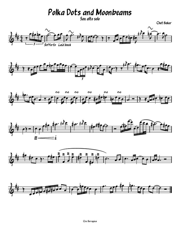 Polka Dots And Moonbeams Solo Pdf