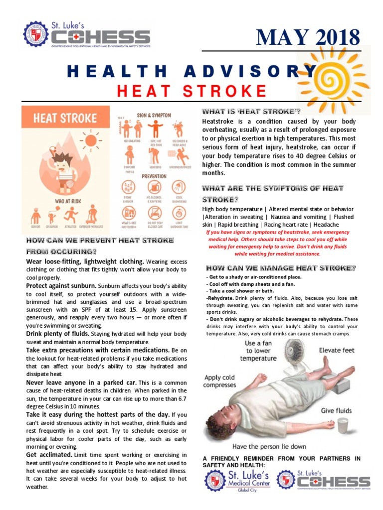 Heat Stroke Awareness | PDF | Hyperthermia | Medicine