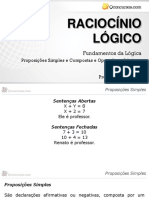 Fundamentos Da Lógica - Proposição Simples e Composta