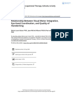 Relationship Between Visual-Motor Integration, Eye-Hand Coordination, and Quality of Handwriting