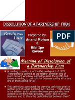 Dissolution of A Partnership Firm 123