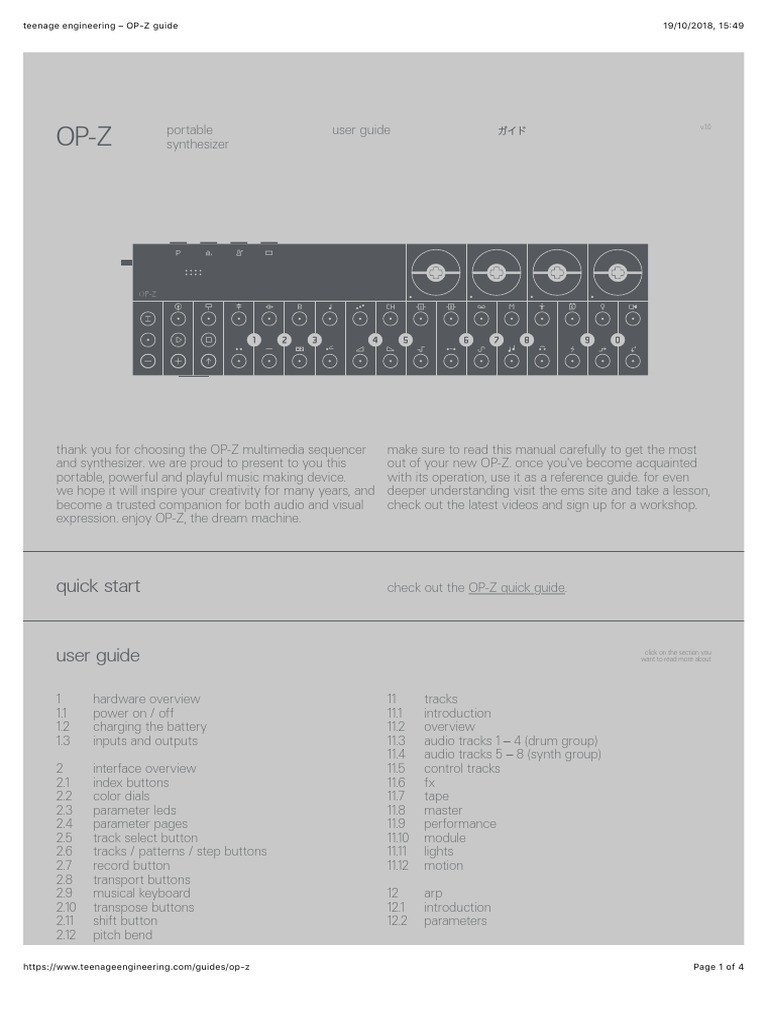 OPZ | PDF | Synthesizer | Electromagnetic Interference