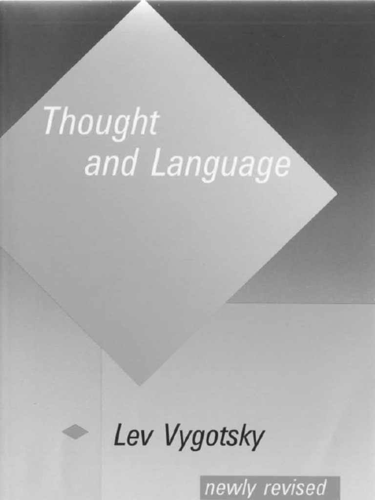 Lev S Vygotsky Thought And Language Revised Edition The MIT 