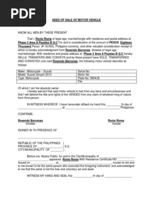 deed of sale