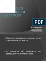 o Sistema de Pronomes Em Português