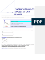 Ángulos Determinados Por Dos Rectas Paralelas y Una Secante