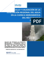 Desarrollo y Validacion de La Evaluacion Regional Del Agua en La Cuenca Hidrografica Del Rio Tunjuelo Producto3