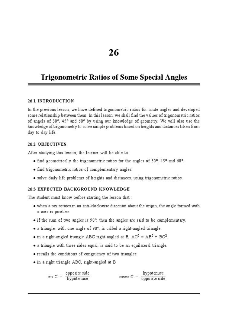 CH 26 | PDF | Trigonometric Functions | Trigonometry