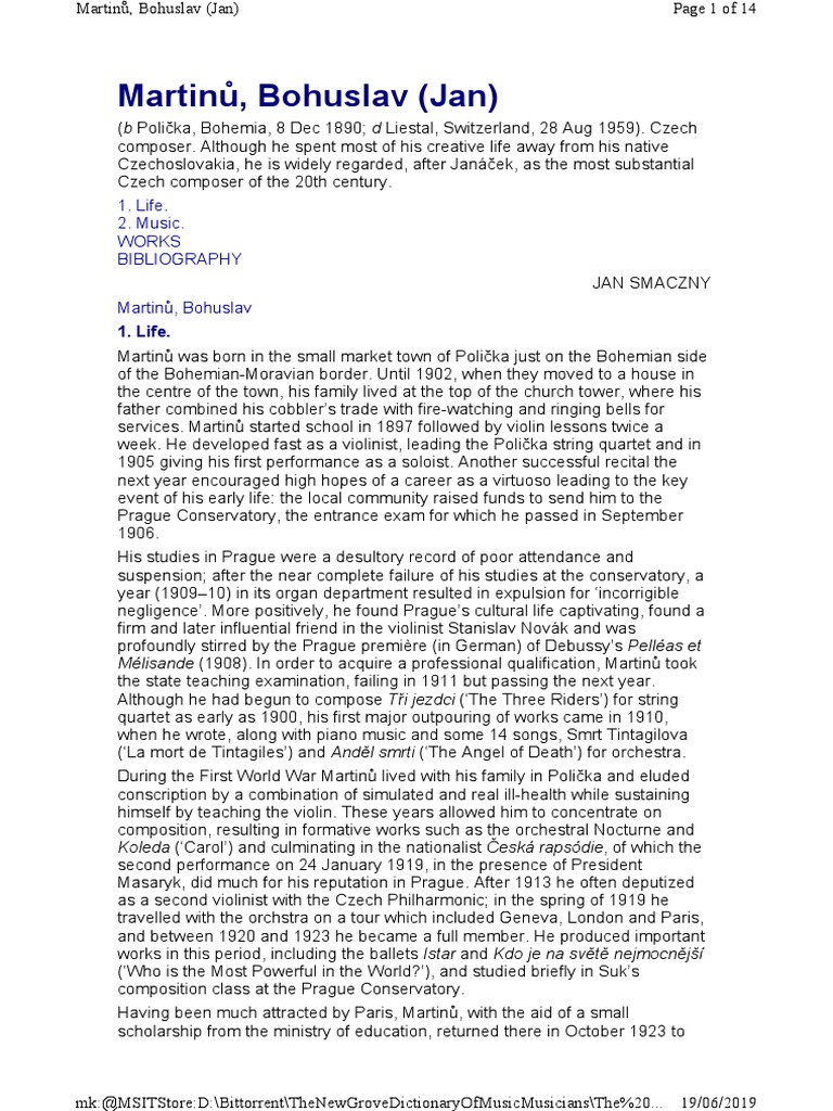 Martinu PDF Concerto Harmony