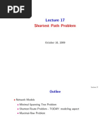 Shortest Path Problem: October 18, 2009