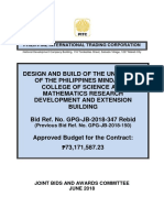 Rebid DesignConstruction UP MIN College of Science and Mathematics RDE BLDG