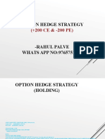 Option Hedge Strategy for Bank Nifty (CE & PE