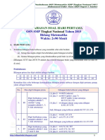 Soal Dan Pembahasan OSN Matematika SMP Nasional 2015 (Hari Pertama)