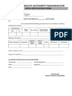Casual Leave Application Form For Incharges