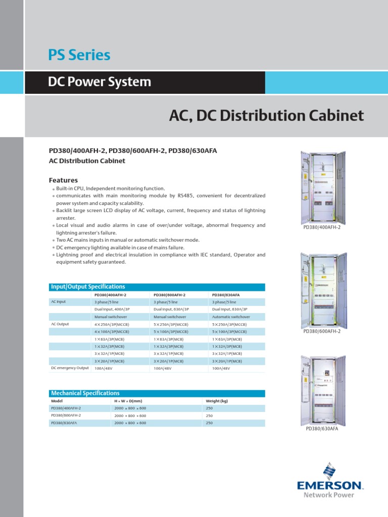 AC/DC Distribution Cabinet Overview | PDF | Alternating Current ...