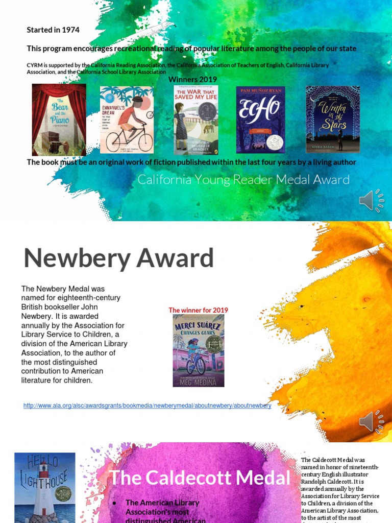 California Young Reader Medal Award PDF Newbery Medal Children's
