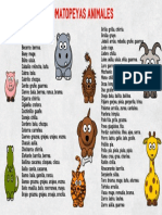 Onomatopeyas Animales Su Nombre PDF