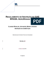 Regulamento - de - Inscrição - No - SAE BRASIL - AeroDesign - 2019 - Rev02 PDF