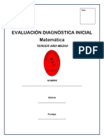 Diagnostico Inicial Matematica 3° Medio