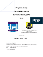 Program Kerja Del MATLAB Club IT Del 2016