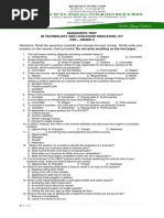 Diagnostic Test in Technology and Livelihood Education-Ict CSS - Grade 9