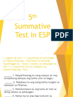 5th Summative Test in ESP